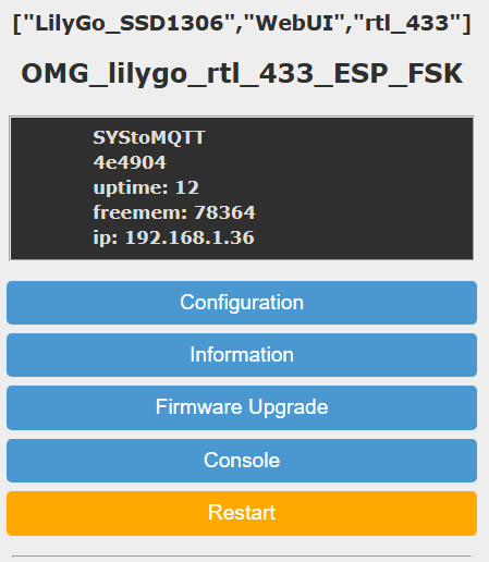 OMG - Web interface