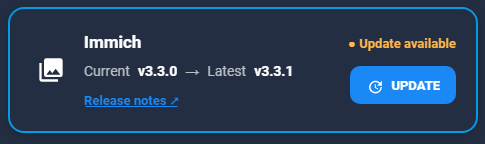 Immich - Update available