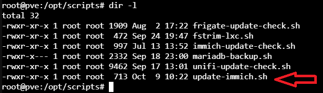 Immich - Scripts list