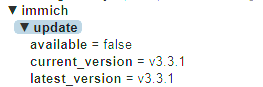 Immich - MQTT values
