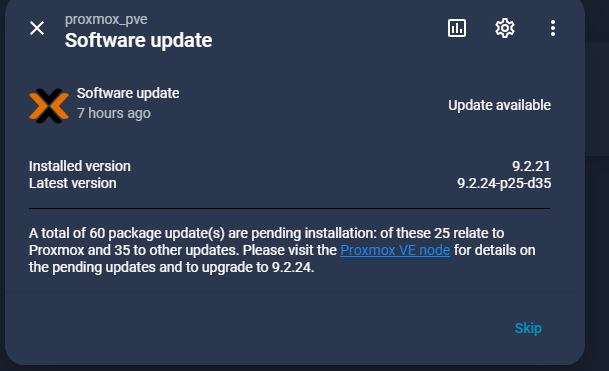Hidden Proxmox update in HA